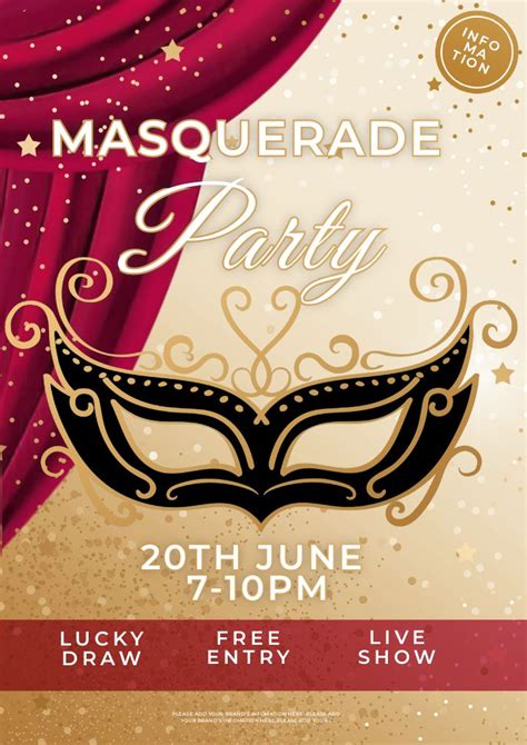 Free Online Masquerade Invitation Maker .